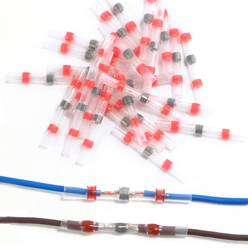 Conector rojo amarillo azul termorretráctil conector aislado e impermeable