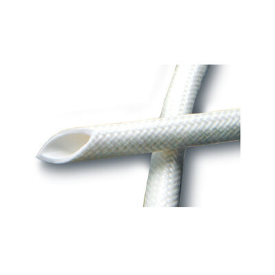 Buen precio Excellent Tear Strength Silicone Fiberglass Sleeve 50mm Width Heat Resistant Insulation Sleeve Ideal for Cable Harness and Wire Protection en línea