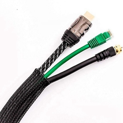 Buen precio manga del cable del ANIMAL DOMÉSTICO de los 25x32m, manga trenzada extensible del cable del negro del animal doméstico del 100m en línea