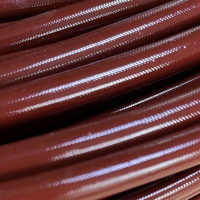 Buen precio trenzado rojo de Brown de la manga de la fibra de vidrio del silicón de 8m m cubierto en línea