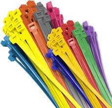 Buen precio Uno mismo PA66 que cierra lazos coloreados resistentes ULTRAVIOLETA de nylon de la cremallera de las bridas de plástico 1m m 250m m diversos en línea
