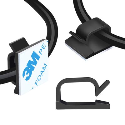 Buen precio XZH Adhesivos blancos tipo R Clips y organizadores de cables de nylon industriales con soportes de alambre para la gestión de cables y cables en línea