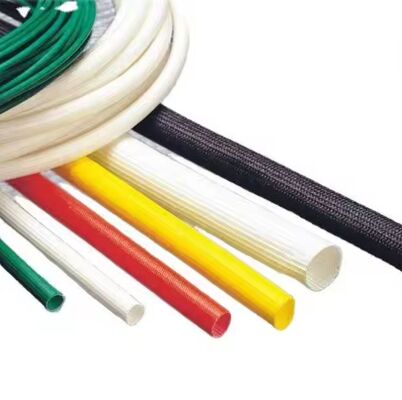 Buen precio Excelente funda de silicona de fibra de vidrio con alta resistencia al envejecimiento, alta flexibilidad y temperatura nominal de 200 °C para aislamiento industrial en línea