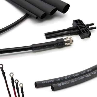 Buen precio negro dual 1m m de la poliolefina del tubo del encogimiento del calor de la pared de 3.2m m en línea
